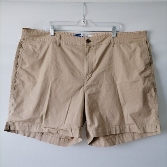 Old Navy Womens Tan Everyday Walking Stretch Flat Front Chino Shorts Size 24 - Picture 1 of 6